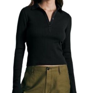 Rag & bone essential long sleeve polo